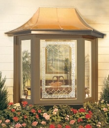 brown bay window