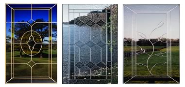 Designer architectural glass in three styles