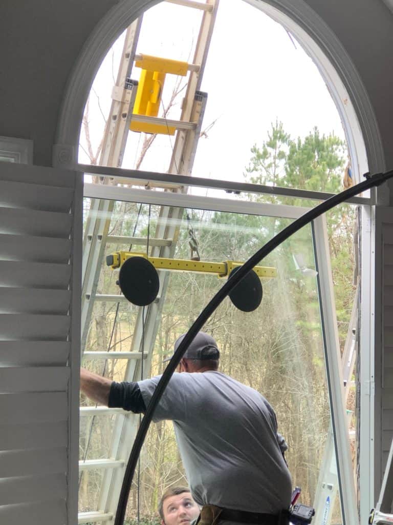 SoftLite installers installing a picture window