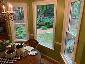 Dining room with a SoftLite picture window