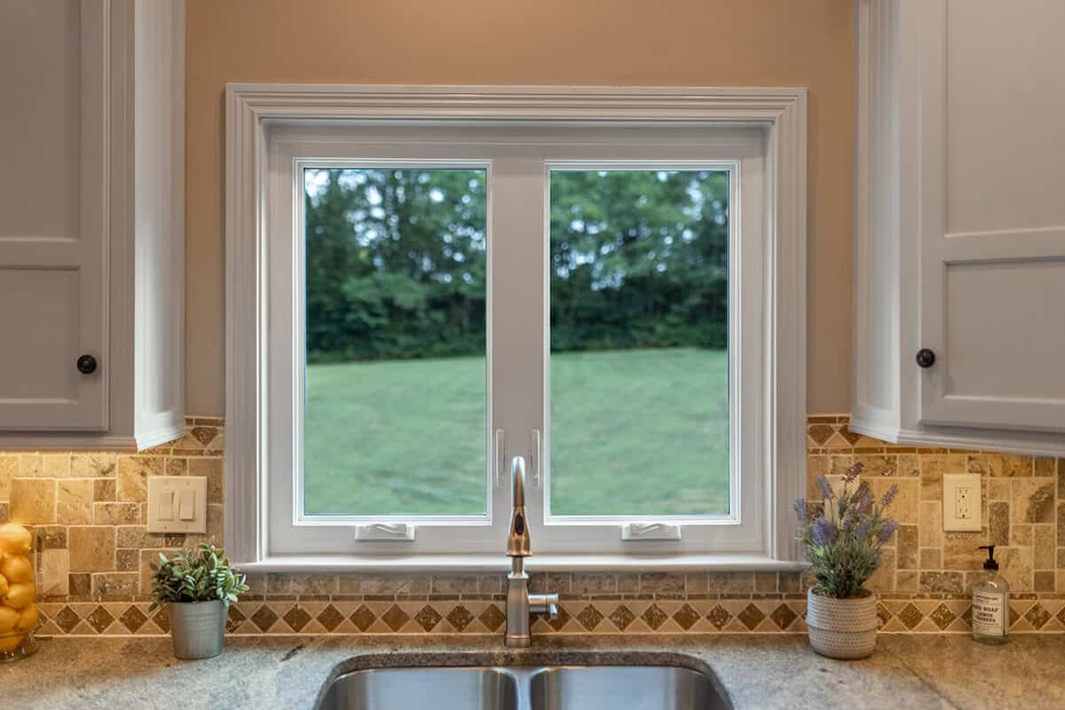 SoftLite Elements Casement Window behind kitchen sink