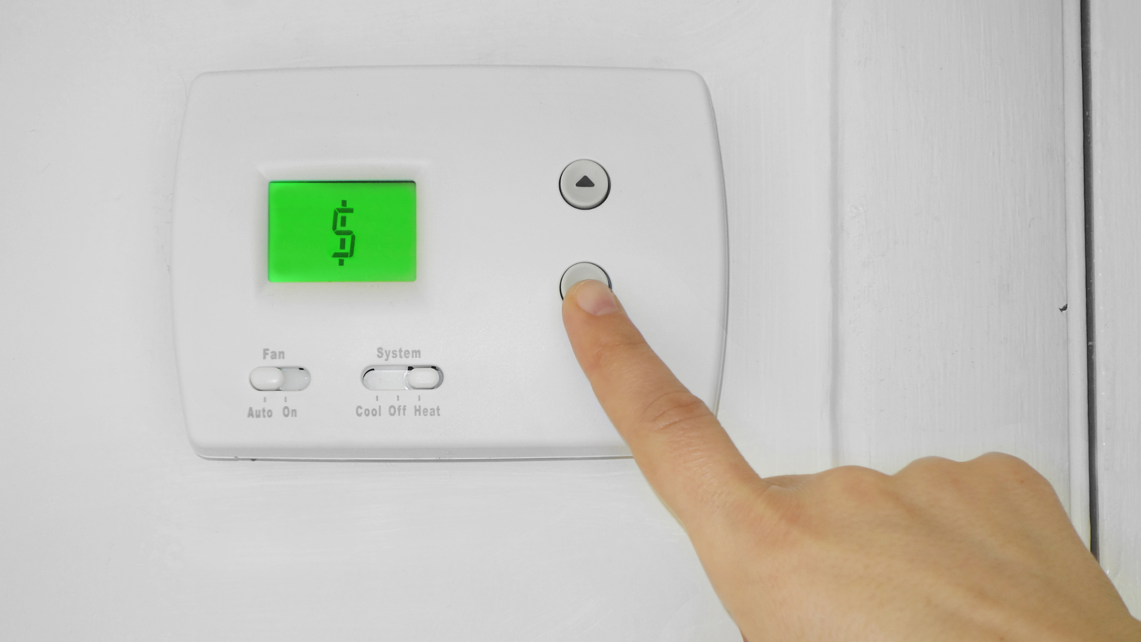money sign appearing on thermostat