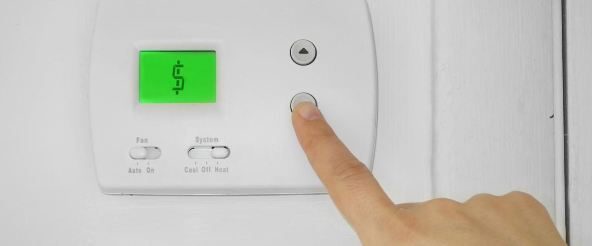 money sign appearing on thermostat